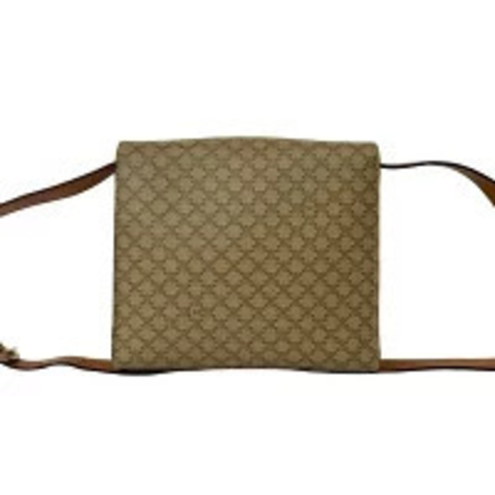 Celine Macadam Blazon Triomphe Leather Shoulder Bag Pouch Clutch Brown - Picture 3 of 10